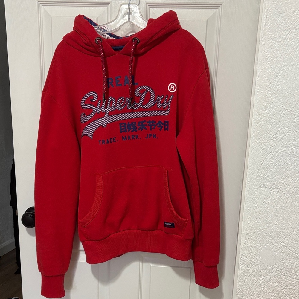 Superdry Men's Vintage Logo Desert Hoodie in Chili Pepper Red